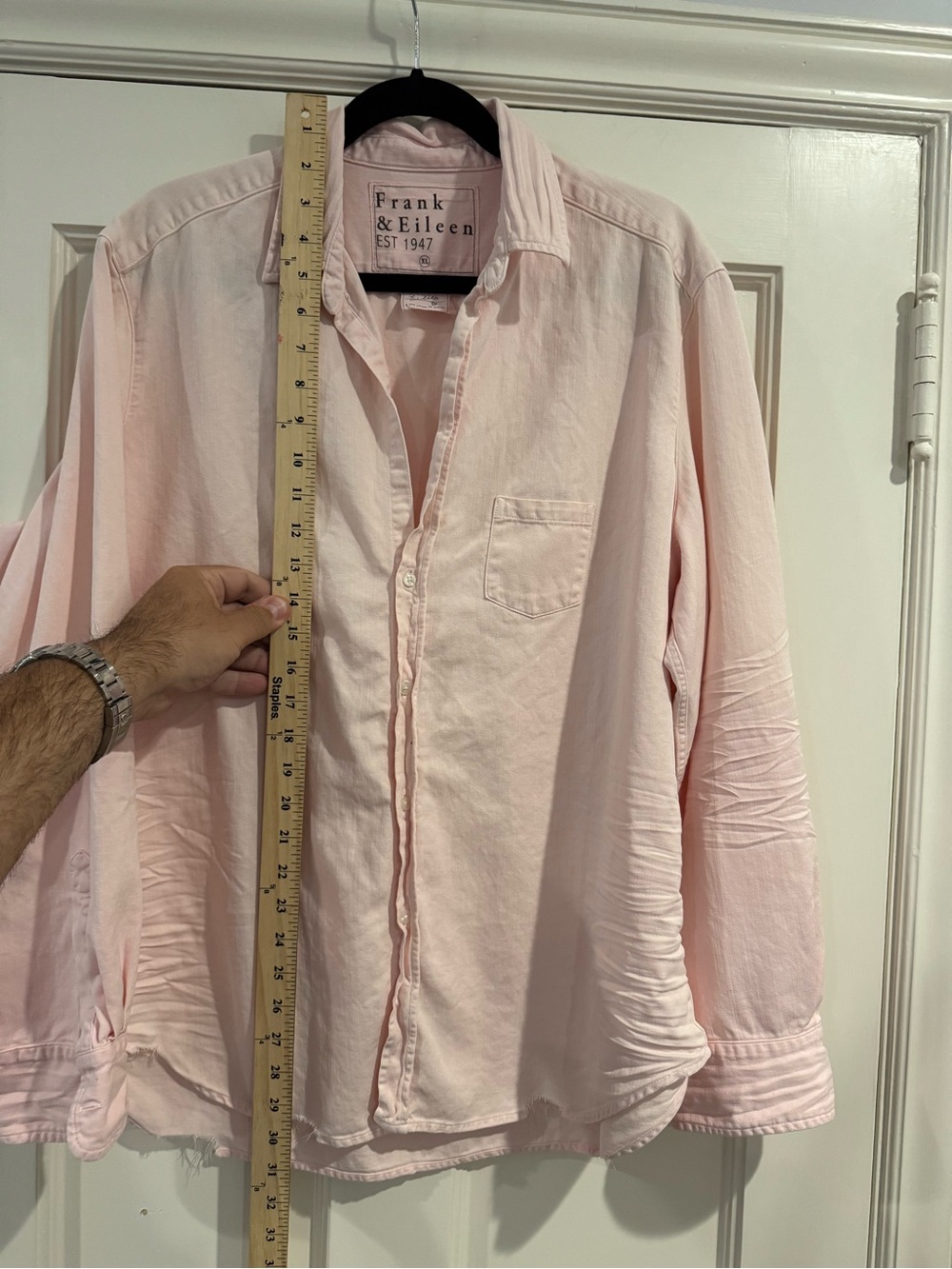 Frank & Eileen Pale Pink Button-Front Shirt - Picture 4 of 5